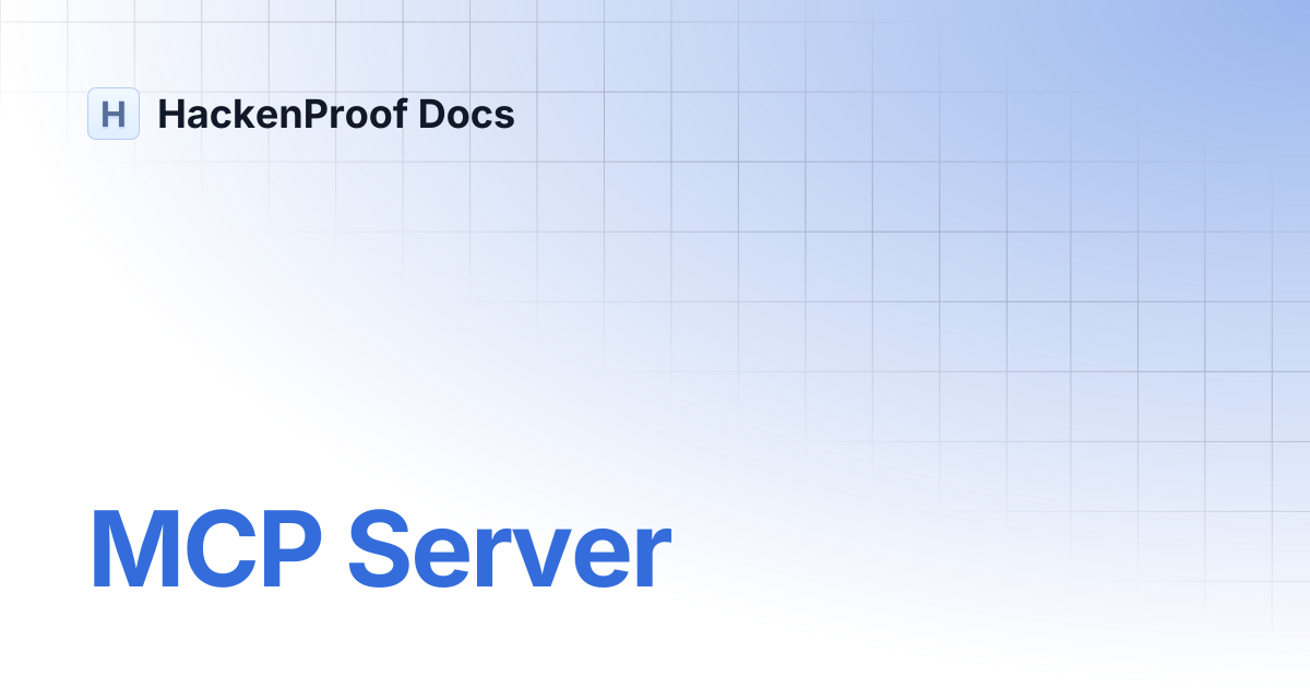 MCP Server | HackenProof Docs