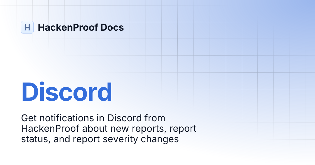 Discord | HackenProof Docs