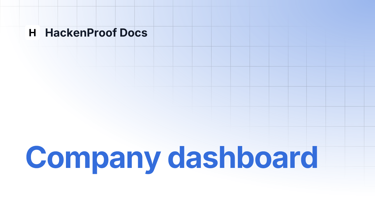 company-dashboard-hackenproof-docs